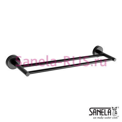 Нержавеющий двойной полотенцедержатель SLZD 11N арт: 62111 Sanela Чехия (фото, схема)