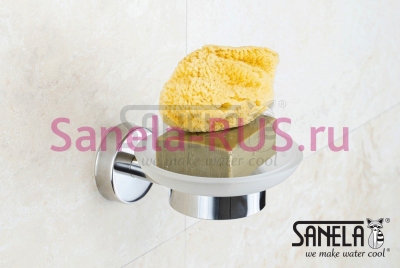 Нержавеющая мыльница со стеклом SLZD 13 арт: 62130 Sanela Чехия (фото, схема)