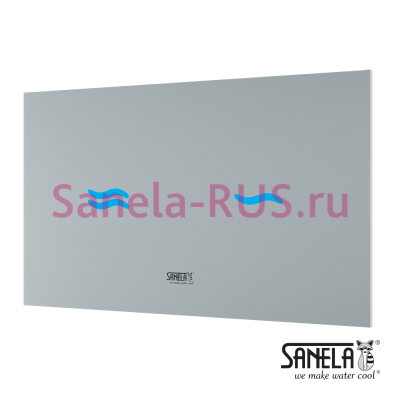 Сенсорная кнопка смыва унитаза, белое стекло SLW 30A арт: 04300 Sanela Чехия (фото, схема)