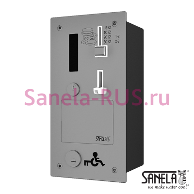 Встроенный монетный и жетонный автомат для открывания двери SLZA 40VZ арт: 88405 Sanela Чехия (фото, схема)