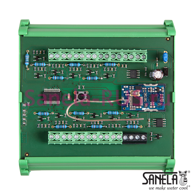 Распределитель кнопок на DIN рейку SLZA 17 арт: 88170 Sanela Чехия (фото, схема)