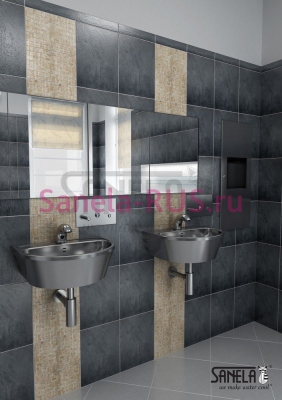 Нержавеющее зеркало 600x400мм SLZN 30 арт: 95300 Sanela Чехия (фото, схема)