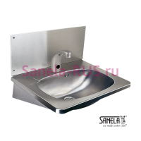 Нержавеющая раковина с задней стенкой и сенсорным смесителем SLUN 02EB (ПРОМО) арт: 93022 Sanela Чехия (фото, схема)