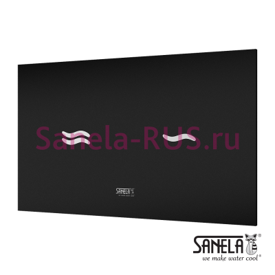 Сенсорная кнопка смыва унитаза, черное стекло SLW 30E арт: 04301 Sanela Чехия (фото, схема)