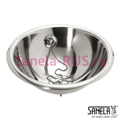 Нержавеющая круглая встраиваемая раковина 320мм SLUN 44X арт: 93448 Sanela Чехия (фото, схема)